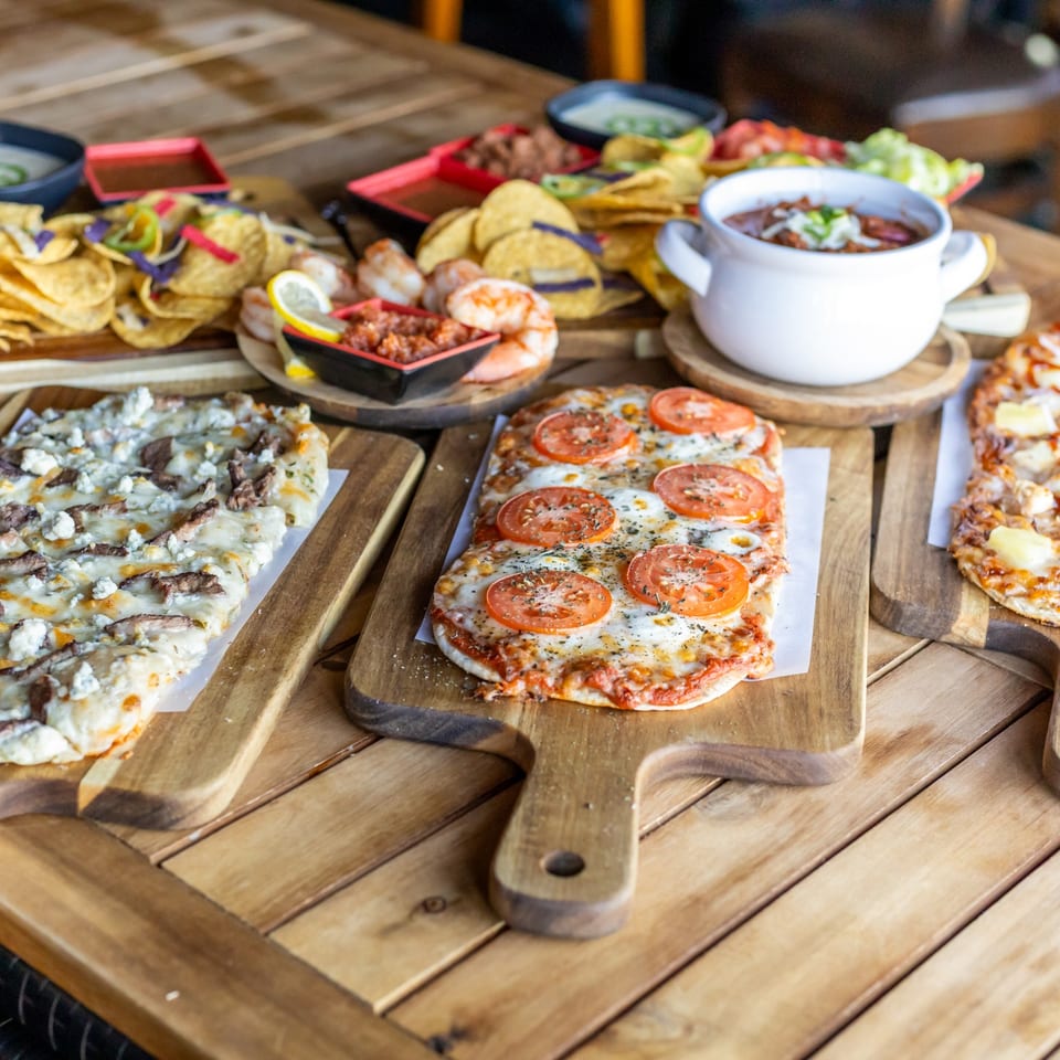 Flatbreads and appetizers to share