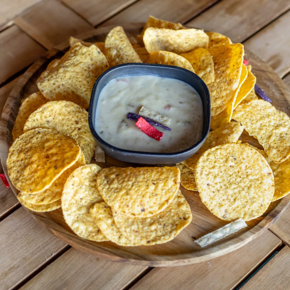 House queso and tortilla chips