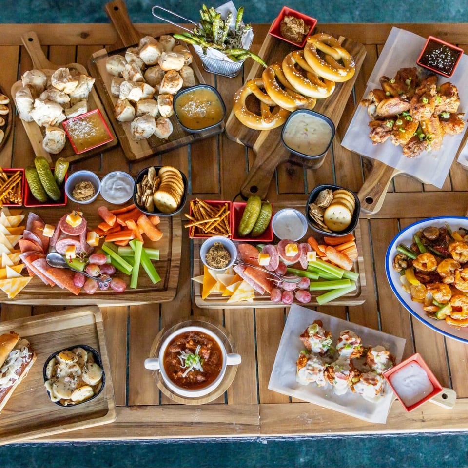House appetizers and entrees for sharing